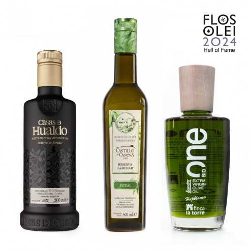 Flos Olei 2024 - Galeria Sław najlepszych oliw z oliwek 100 na 100 punktów FlosOlei - Wyróżniony -