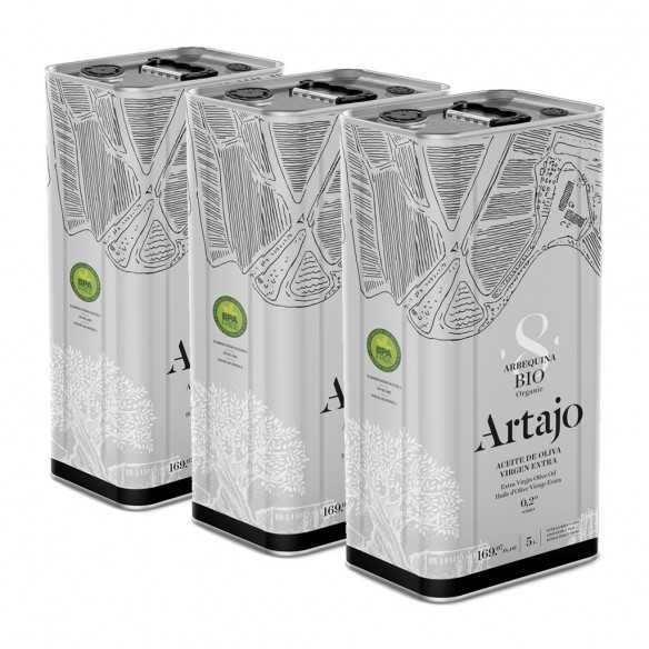 Organic Olive Oil Artajo 8 Arbequina 5 Liter Canister - 5 liter canister - Artajo