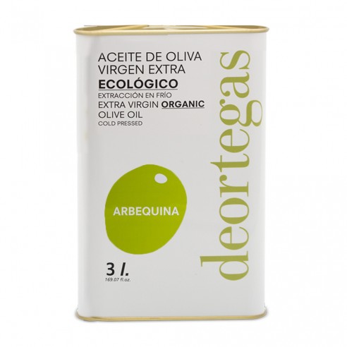 Organic Olive Oil Deortegas Arbequina 3 Liter Canister - Olive oil - Deortegas