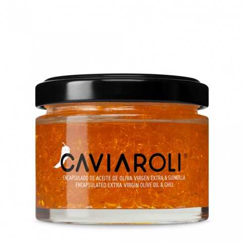 Caviaroli Oliwa z oliwek Kawior w kapsułce z oliwą z oliwek z chili 50g - Kawior z oliwy z oliwek - Caviaroli