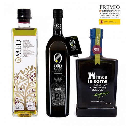 Zestaw oliwy z oliwek - Najlepsze oliwy z oliwek w Hiszpanii Finaliści 2024 Aceites de España - Wyróżniony - Alimentos de Es...