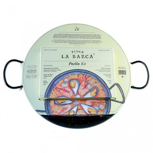 Finca la Barca - kit paella (assaisonnement, riz et huile d'olive) & poêle à paella induction - 370 gr - Épices - Finca la B...