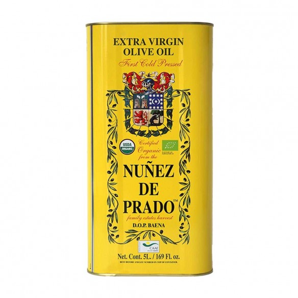 Aceite de Oliva Ecológico Nuñez de Prado Lata de 5 Litros - Latas - Nuñez de Prado