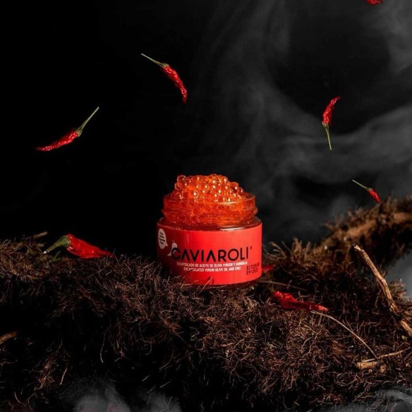 Caviaroli Encapsulated olive oil & chili - Encapsulated caviar - Caviaroli