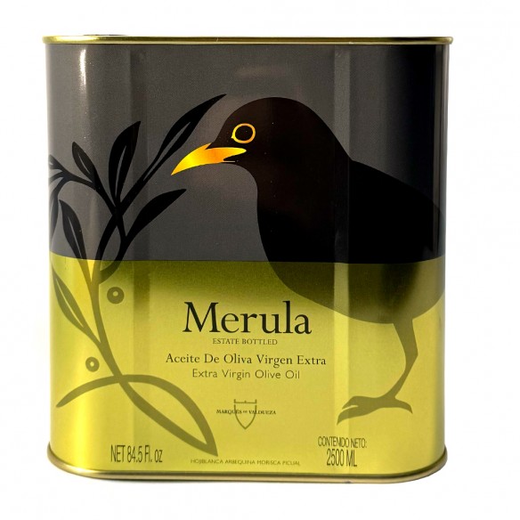 Olive oil Merula 2,5 liter canister - Olive oil in cans - Marqués de Valdueza