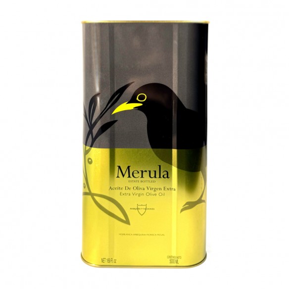 Olive oil Merula 5 liter canister - Olive oil in cans - Marqués de Valdueza