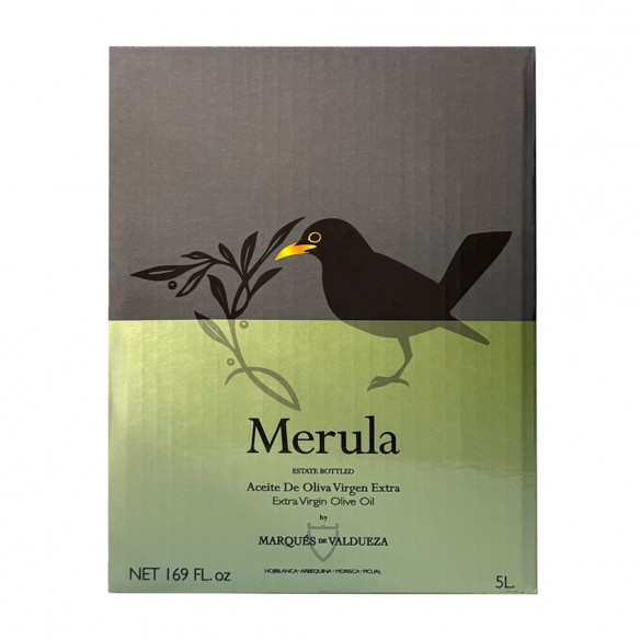 Olive oil Merula 5 liter Bag in Box - Olive oil in cans - Marqués de Valdueza