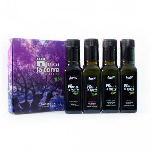 Organic Olive Oil Finca la Torre Selección monovarietal collection 4x100 ml - Oil sets - Finca la Torre