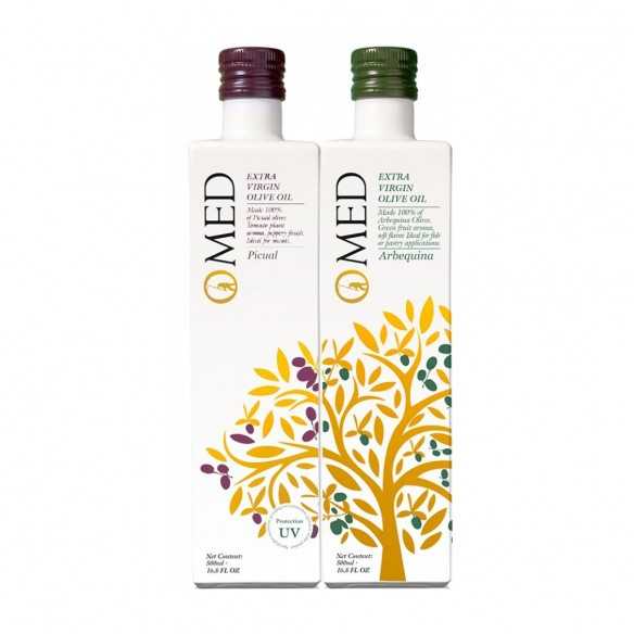 Olive Oil Set O-Med Limited Edition Picual & Arbequina 500ml - Olive oil - O-Med