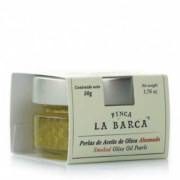 Olive oil pearls of smoked olive oil Finca la Barca 50 g - Encapsulated caviar - Finca la Barca