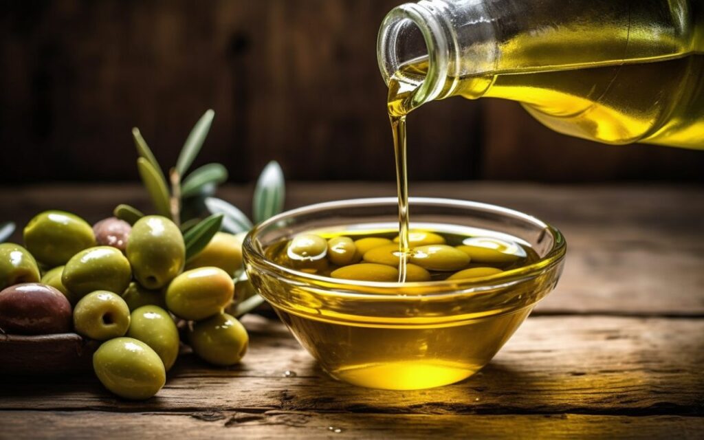 olive oil and olives