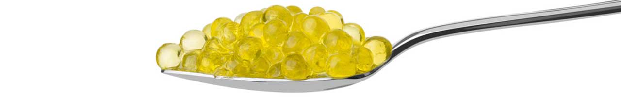 Olivenölperlen, exklusiver Kaviar aus Olivenöl
